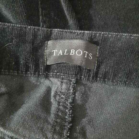 Talbots Womens Straight Leg Stretch Black Corduroy Pants Size 6 - Picture 4 of 7